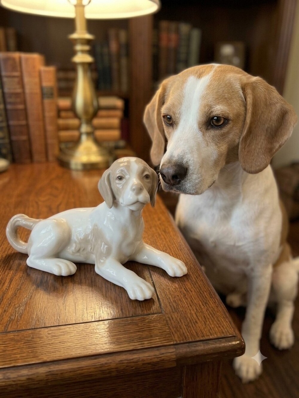 VINTAGE🐕90's NAO by Lladro🇪🇸MADE IN SPAIN Charming Canine PORCELAIN Figurine